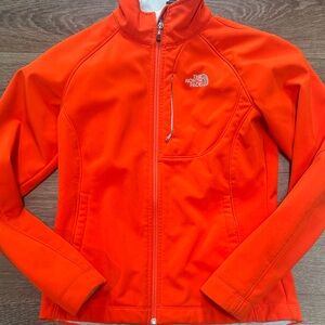 The North Face Orange Zip-Up Softshell Jacket